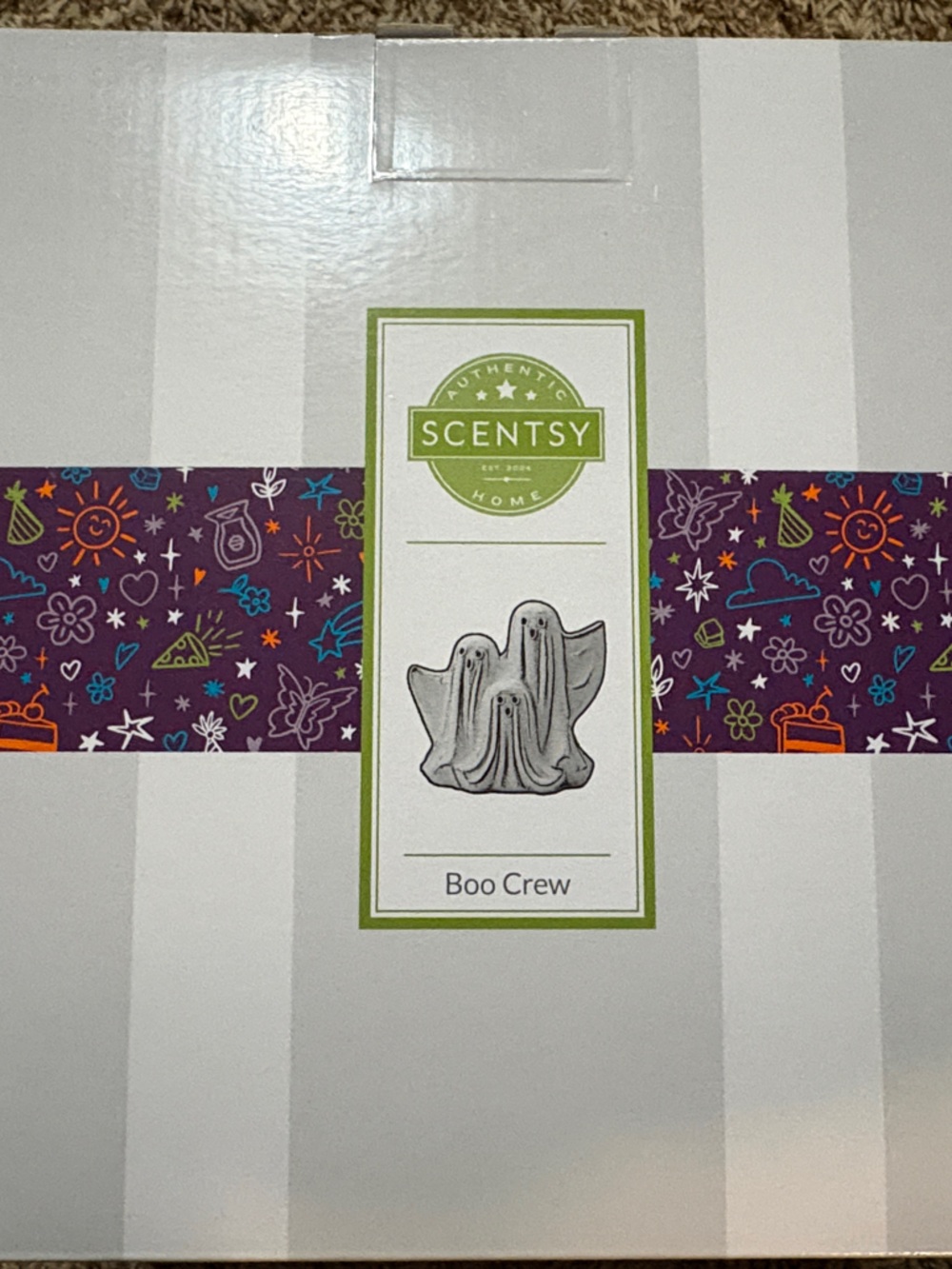 Scentsy Boo Crew Party Wax Warmer Set - Purple Pattern